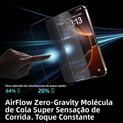 Imagem de Protetor De Tela De Vidro Temperado HD Para iPhone 16 pro Max SmartDevil Cabine Sem Poeira Com