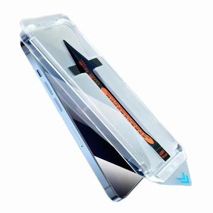 Imagem de Protetor de Tela de Vidro Temperado para iPhone 16 a 11 Pro Max - Cobertura Completa e Fácil Instalação