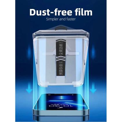 Imagem de Protetor de Tela de Vidro Temperado para iPhone 16 a 11 Pro Max - Cobertura Completa e Fácil Instalação