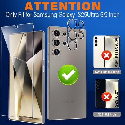 Imagem de Protetor de Tela e Lente de Câmera para Samsung Galaxy S25 Ultra
