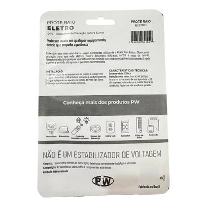 Imagem de Protetor de tomada prote raio eletrodomesticos 220v