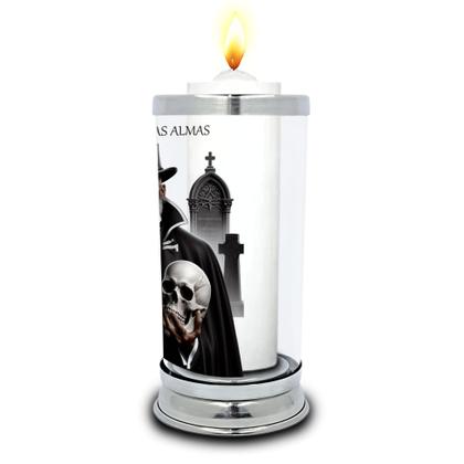 Imagem de Protetor de Velas 7 dias Exú Tranca Ruas das Almas Vidro