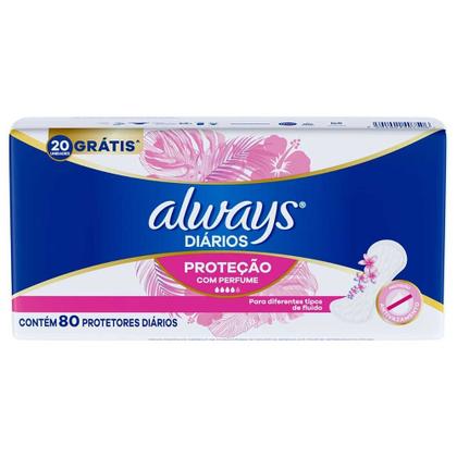 Imagem de Protetor Diário Always com Perfume sem Abas 80 unidades