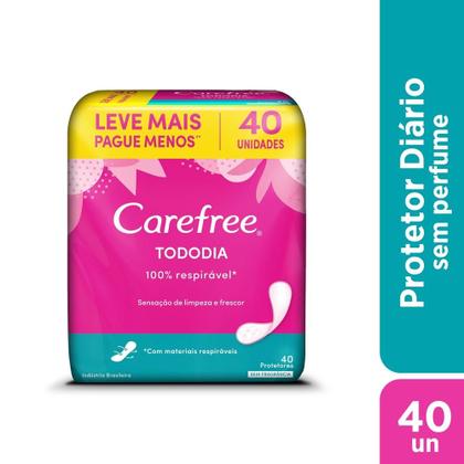Imagem de Protetor Diário Carefree Todo Dia sem Perfume c/ 40 unidades