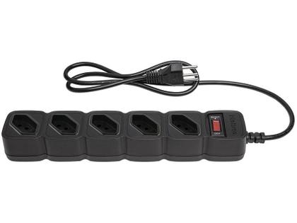 Imagem de Protetor Eletrônico C/ 5 Tomadas - Epe 205 + Pt Cor Preto 127V/220V