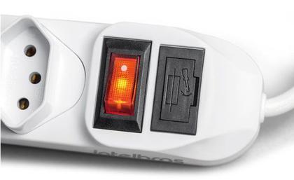 Imagem de Protetor Eletrônico Com 6 Tomadas Epe 1006 Branco Intelbras