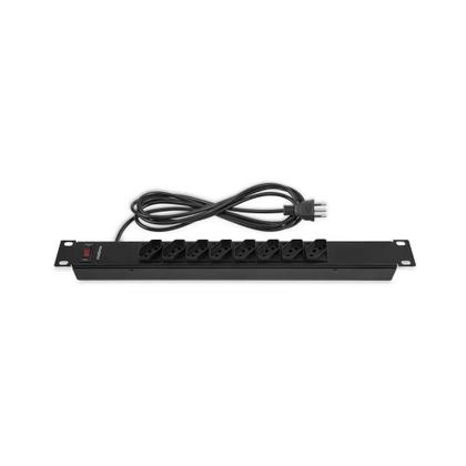 Imagem de Protetor Eletrônico Com 8 Tomadas Para Rack Epr 208 Preto Intelbras 110v 220v