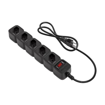 Imagem de Protetor Eletrônico Intelbras EPE 205 PT, com 5 Tomadas, Bivolt, Preto - 4824201