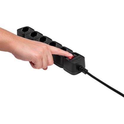 Imagem de Protetor Eletrônico Intelbras EPE 205 PT, com 5 Tomadas, Bivolt, Preto - 4824201