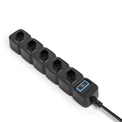 Imagem de Protetor Eletrônico Inteligente com 5 Tomadas EWS 305 Preto Intelbras