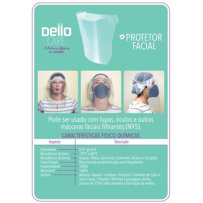 Imagem de Protetor Facial com Elástico Grosso (Face Shield) Dello - Alta Resistência e Conforto