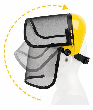 Imagem de Protetor Facial Com Tela De Naylon-roçadeiras E Motosserras Laranja