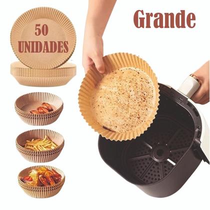 Imagem de Protetor Fritadeira Airfryer 20 Cm C/50 Papéis Descartáveis