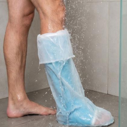 Imagem de Protetor Gesso Perna Para Banho Cirurgia Adulto 40 x 110 Capa Impermeável Curativo Anti Liquido