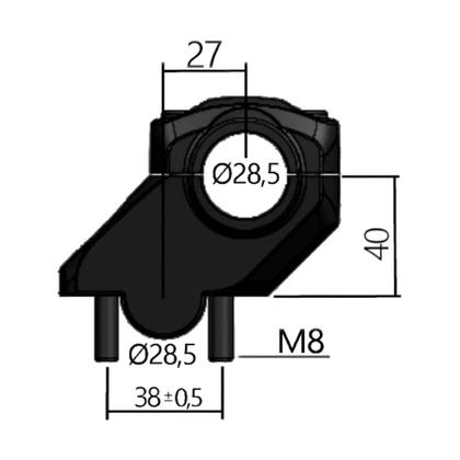 Imagem de Protetor Guidão 28,5mm Para Motos Agrale Honda Yamaha Preto