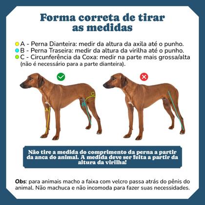 Imagem de Protetor Individual Pós Cirúrgico Para Perna Traseira ou Dianteira de Cachorro - Tamanho 10