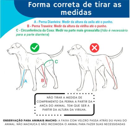 Imagem de Protetor Individual Pós Cirúrgico Para Perna Traseira ou Dianteira de Cachorro Tamanho 11