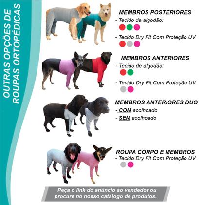 Imagem de Protetor Individual Pós Cirúrgico Para Perna Traseira ou Dianteira de Cachorro - Tamanho 8