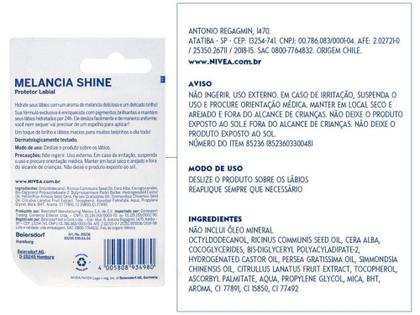 Imagem de Protetor Labial Nivea Melancia Shine - Hidratação Profunda 4,8g