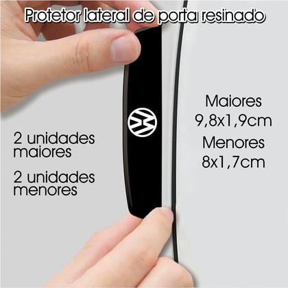 Imagem de Protetor Lateral Porta Carro 3D Preto volkswagen