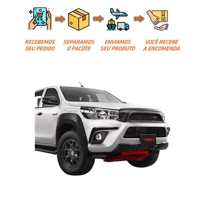 Imagem de Protetor Motor Carter Hilux TRD CD 2019 2020 2021 Vermelho