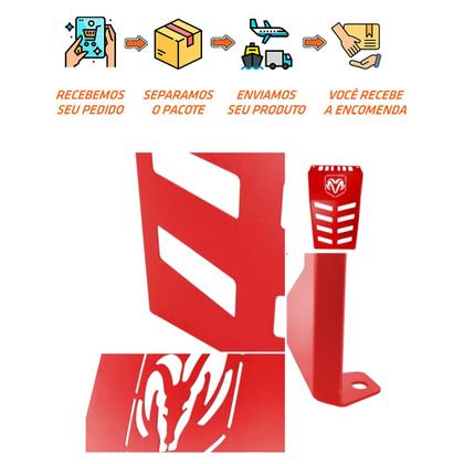 Imagem de Protetor Motor Carter Ram 1500 2021 a 2024 Vermelho