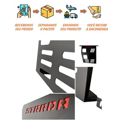 Imagem de Protetor Motor Carter Strada 2021 a 2024 Preto