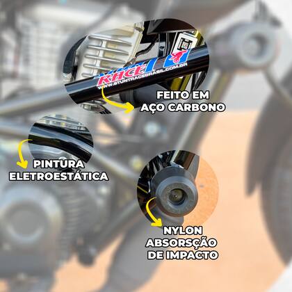Imagem de Protetor Motor Stunt Race Cb 300f Twister Preto Brilhante