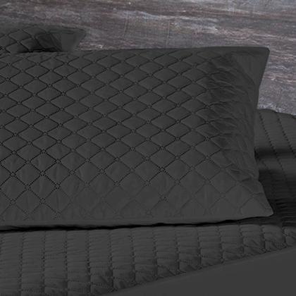 Imagem de Protetor P/ Colchão Casal Queen + 2 Porta Travesseiro Impermeável + Saia Box Preto