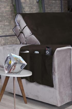 Imagem de Protetor p/ Sofá Retrátil de 2 módulos medindo 2,90m Contando com os Braços (2,40m sem contar os Braços)  Camurça Suede