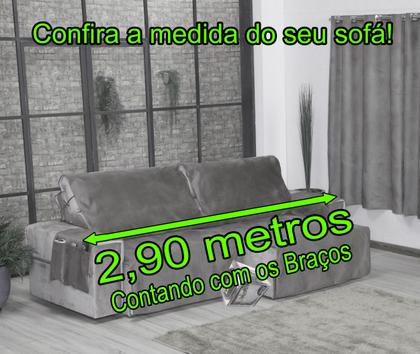 Imagem de Protetor p/ Sofá Retrátil de 2 módulos medindo 2,90m Contando com os Braços (2,40m sem contar os Braços)  Camurça Suede