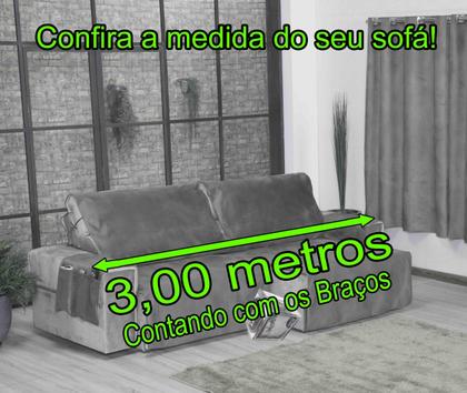 Imagem de Protetor p/ Sofá Retrátil de 2 módulos medindo 3,00m Contando com os Braços (2,50m sem contar os Braços)  Camurça Suede