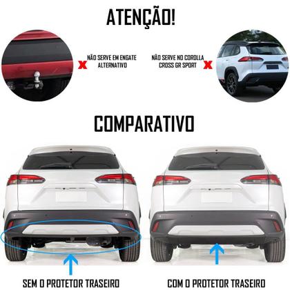 Imagem de Protetor Para-Choque Traseiro Corolla Cross 2021 Em Diante