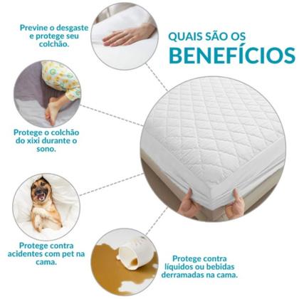Imagem de Protetor Para Colchão Impermeavel Com Elastico Resistente Para Cama Matelado Capa Varios Tamanhos Quarto King Queen Casal Rose