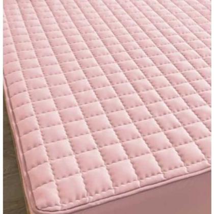 Imagem de Protetor Para Colchão Impermeavel Com Elastico Resistente Para Cama Matelado Capa Varios Tamanhos Quarto King Queen Casal Rose