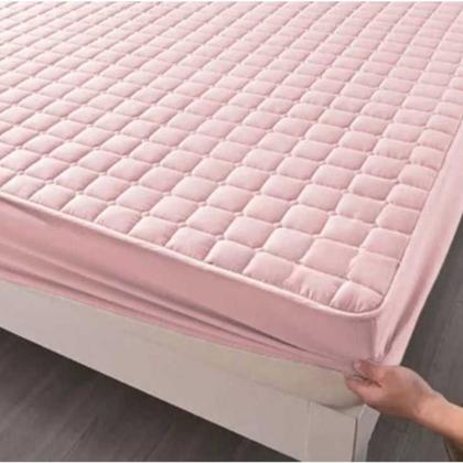 Imagem de Protetor Para Colchão Impermeavel Com Elastico Resistente Para Cama Matelado Capa Varios Tamanhos Quarto King Queen Casal Rose