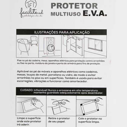 Imagem de Protetor Pé De Cadeira Mesa Eva Redondo 2cm Com 16 Peças