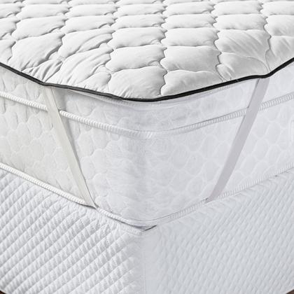 Imagem de Protetor Pillow Top Branco Casal Padrão Super Volumoso 300g Microfibra