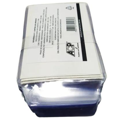 Imagem de Protetor Porta Documento Tamanho Identidade RG 7,5x10,5cm Com Aba 100 Unidades ACP P7 Plástico