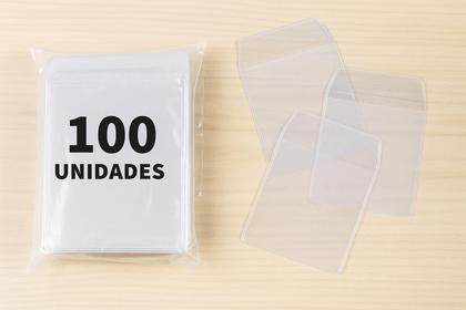 Imagem de Protetor Porta Documento Tamanho Identidade RG 7,5x10,5cm Com Aba 100 Unidades ACP P7 Plástico