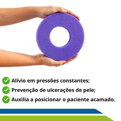 Imagem de Protetor Posicionador de Espuma Anti Escaras com Oríficio Removível UN Bioflorence