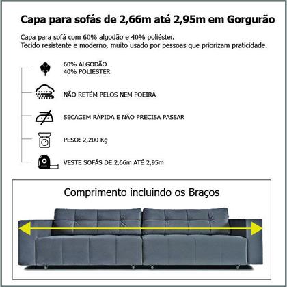 Imagem de Protetor pra Sofá de 3 Lugares Retrátil e Reclinável em Gorgurão até 2,95m