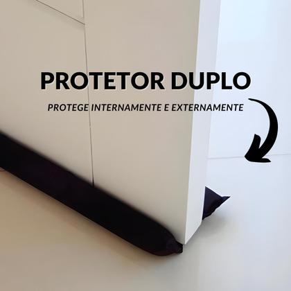 Imagem de Protetor Rodinho Veda Porta Impermeável Contra Insetos Vento Barulho Claridade 80cm Marrom