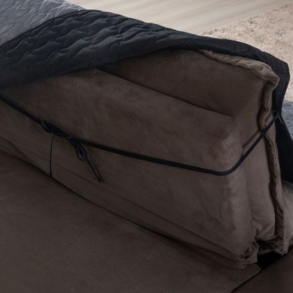 Imagem de Protetor Sofá Retrátil Reclinável 3 Lugares King Dupla Face 400 Fios