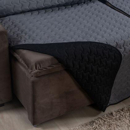 Imagem de Protetor Sofá Retrátil Reclinável 3 Lugares King Dupla Face 400 Fios