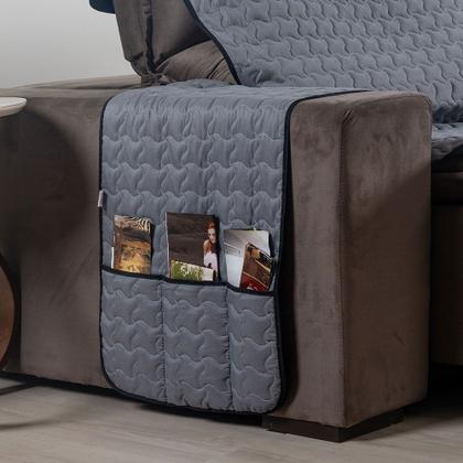 Imagem de Protetor Sofá Retrátil Reclinável 3 Lugares King Dupla Face 400 Fios