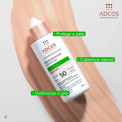 Imagem de Protetor Solar Aqua Fluid Tonalizante Fps50 40ml Adcos