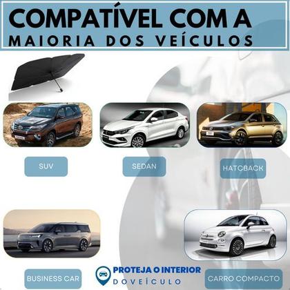 Imagem de Protetor Solar Carro Guarda Chuva Dobrável Refletor Uv