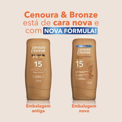 Imagem de Protetor Solar Cenoura & Bronze Efeito Dourado FPS15 110ml - VENCIMENTO NOVEMBRO 2026