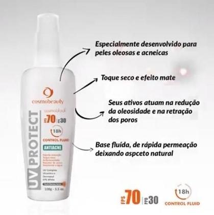 Imagem de Protetor Solar Cosmoblock Fps70 Control Fluid Cosmobeauty 100g